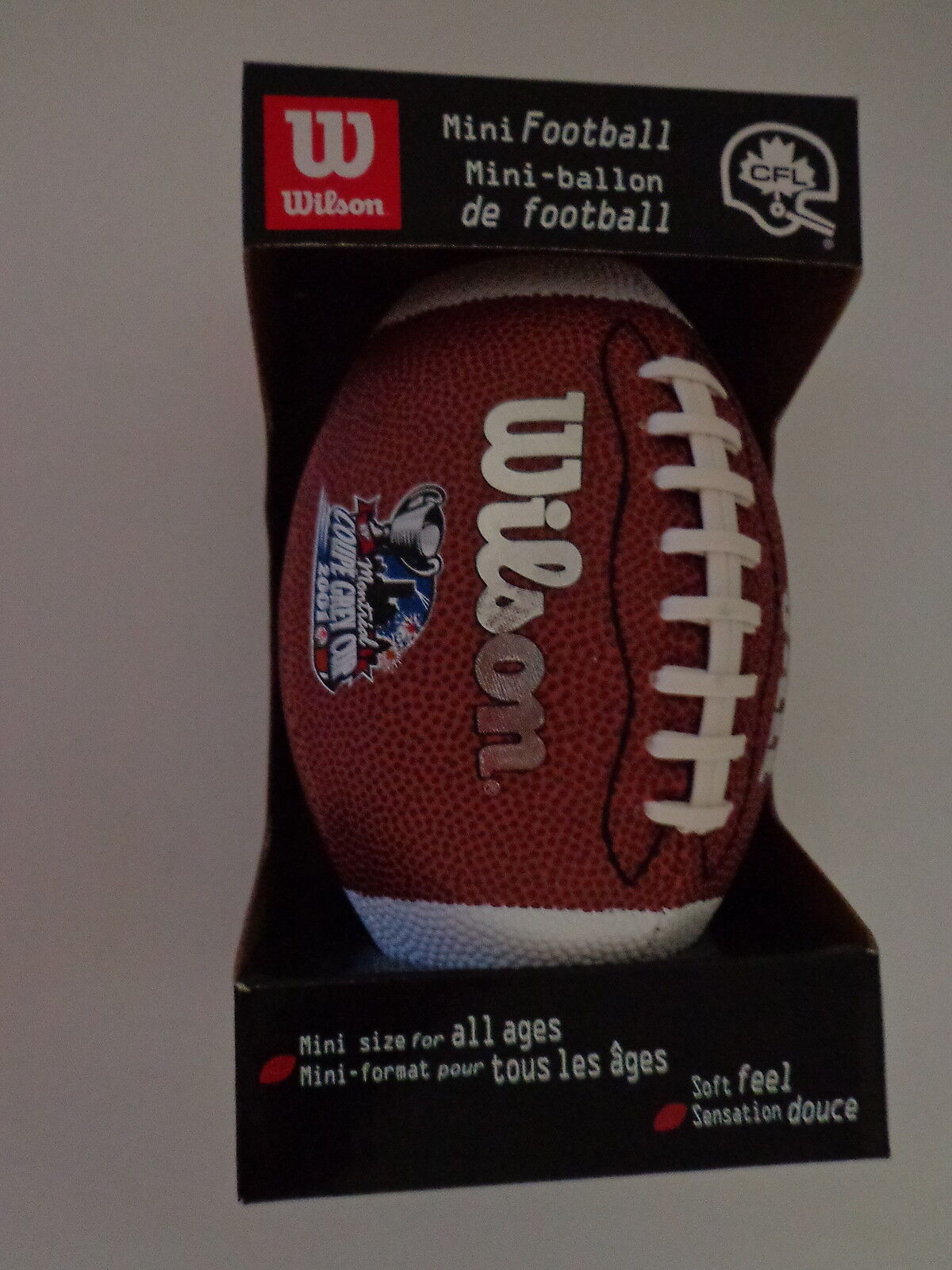 2001 Montreal 89th Grey Cup \'01 Mini Football CFL Wilson Sporting Goods with COA