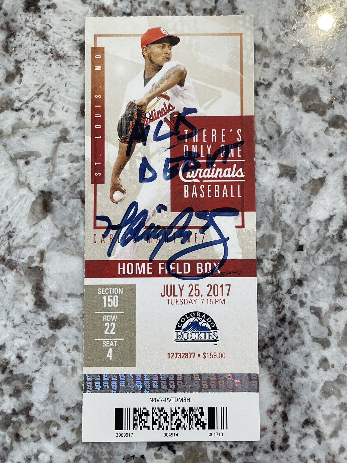 Harrison Bader Signed Autographed MLB Debut Ticket Stub w Proof Cards & Yankees