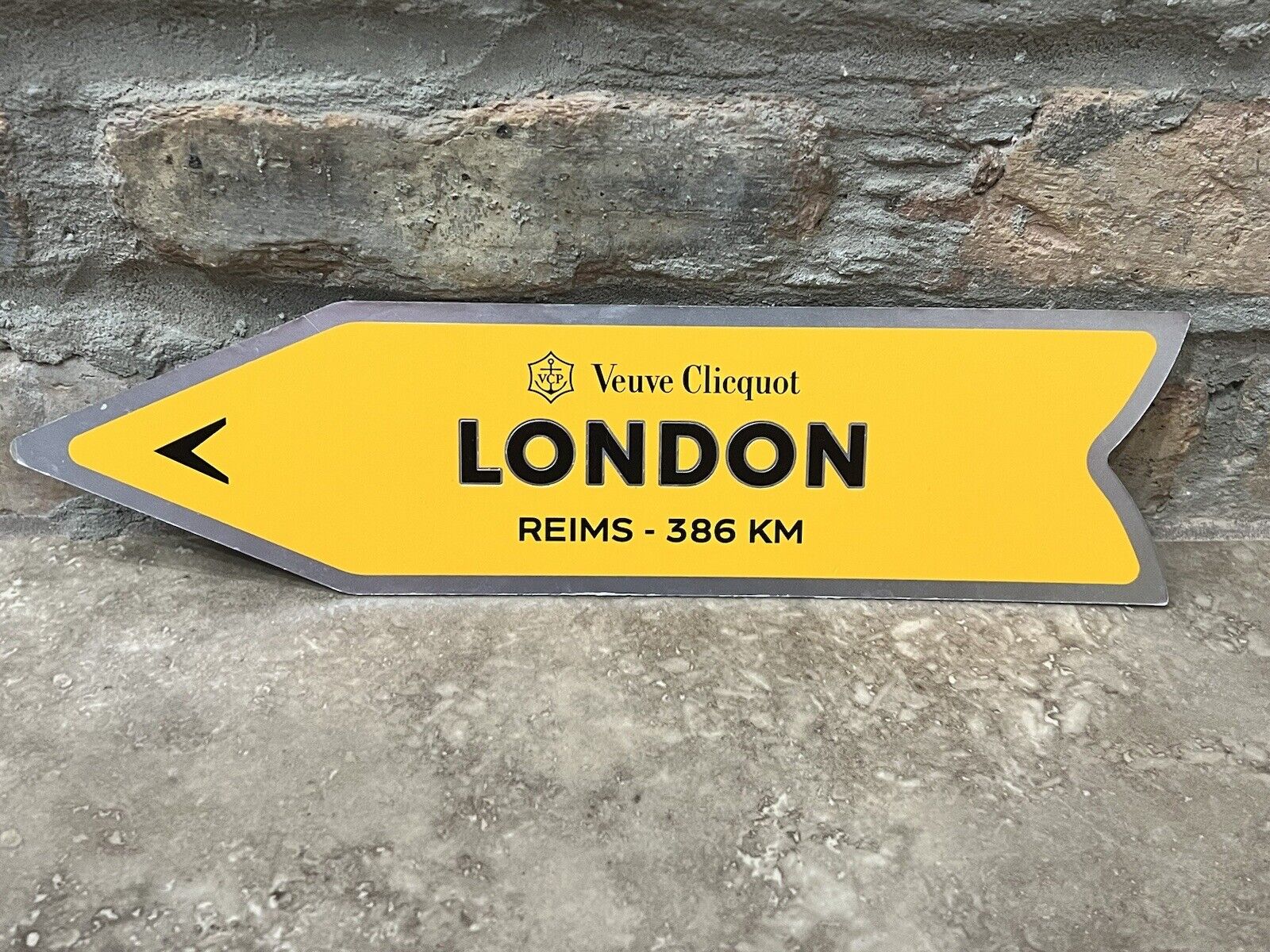 Veuve Clicquot Champagne London Magnet Arrow Street Sign Ad