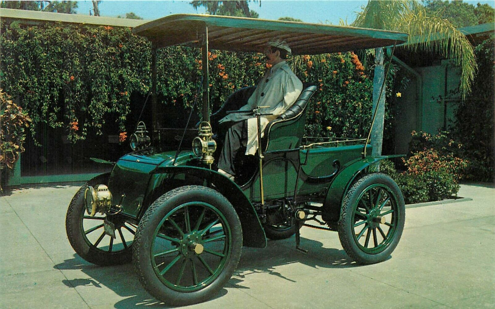 1904 Knox Automobile Bellm Antique Car Music Yesterday Sarasota FL Postcard