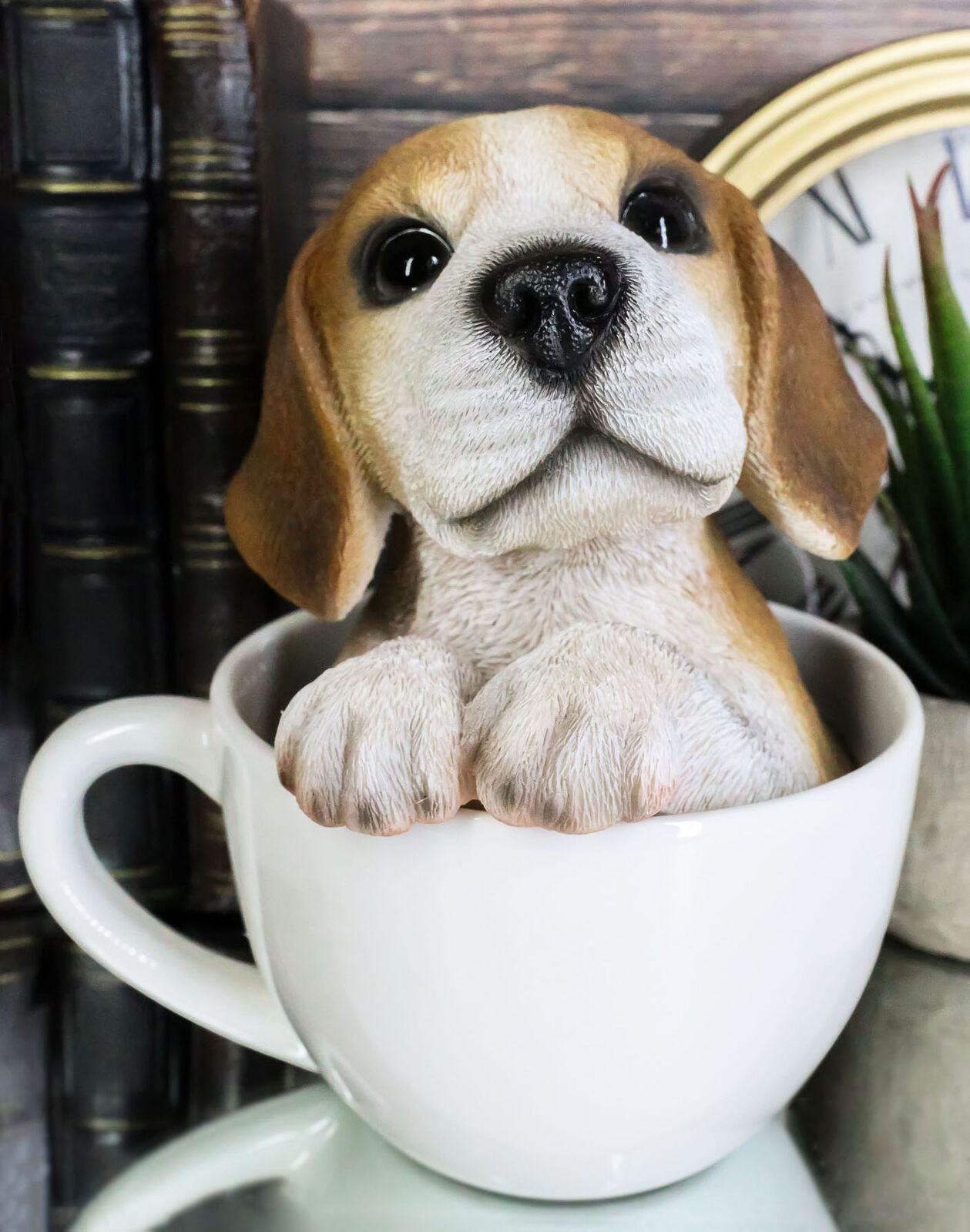 Adorable Teacup Beagle Dog Statue 5.5\