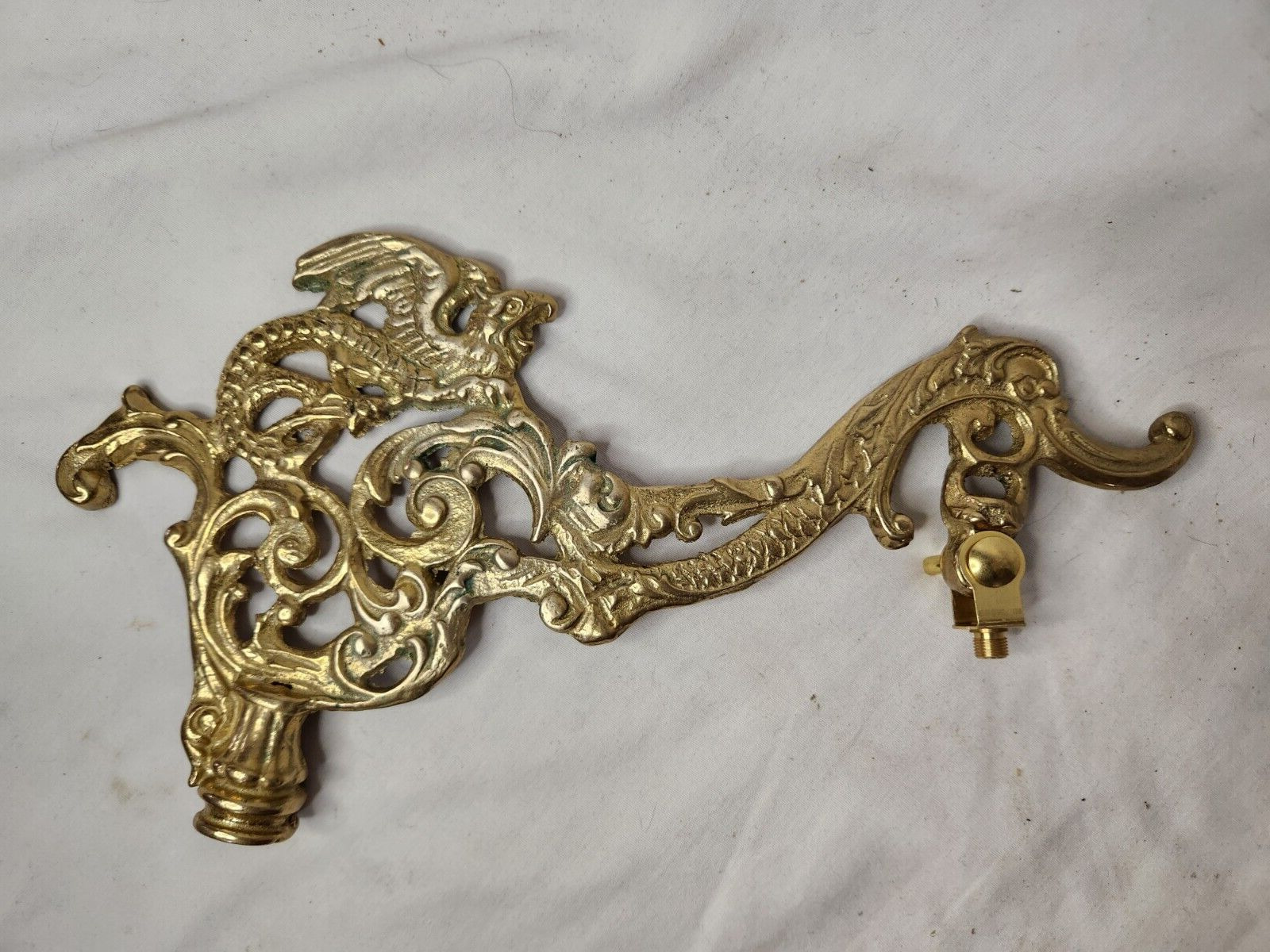 Vintage Brass Ornate Griffin Dragon Floor Lamp Arm - Replacement Part