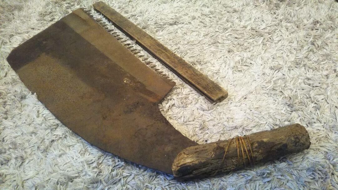 Vintage Japanese Antique Old Hand Saw Carpentry Tool Big Long Blade Used #3