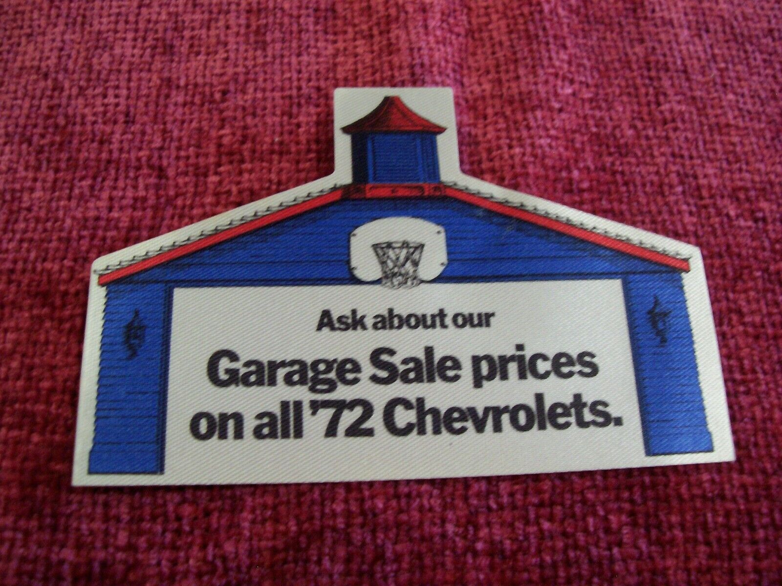 CHEVROLET--1972 Promotion Patch--N.O.S.