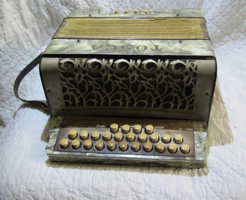 Original WWII Vintage La Tosca Diatonic Button Liliput Accordion- Gretsch- HTF