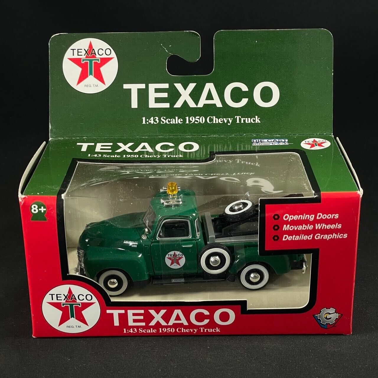 TEXACO GAS 1:43 1950 CHEVY TOW TRUCK DIECAST GEARBOX GM 2006 50s Gas Chevrolet