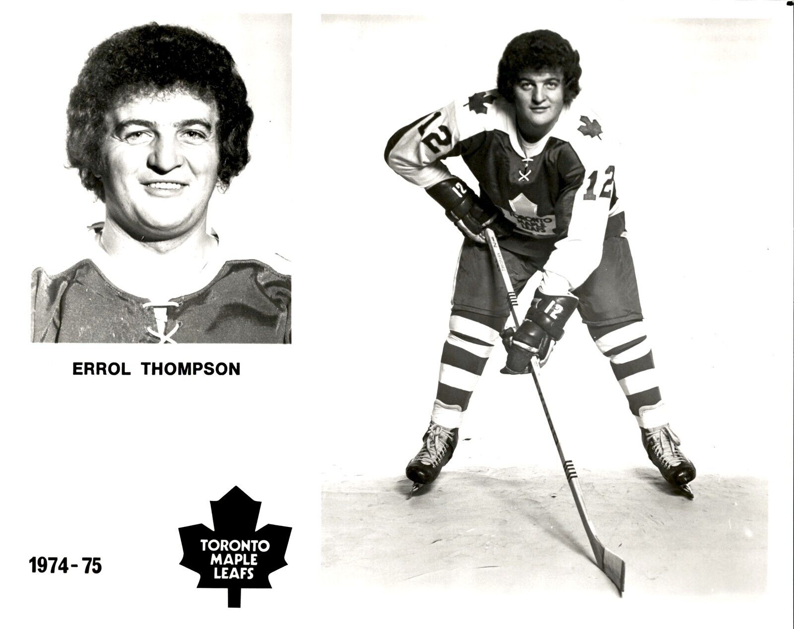 PF17 Orig Photo ERROL THOMPSON 1974-75 TORONTO MAPLE LEAFS NHL HOCKEY FORWARD