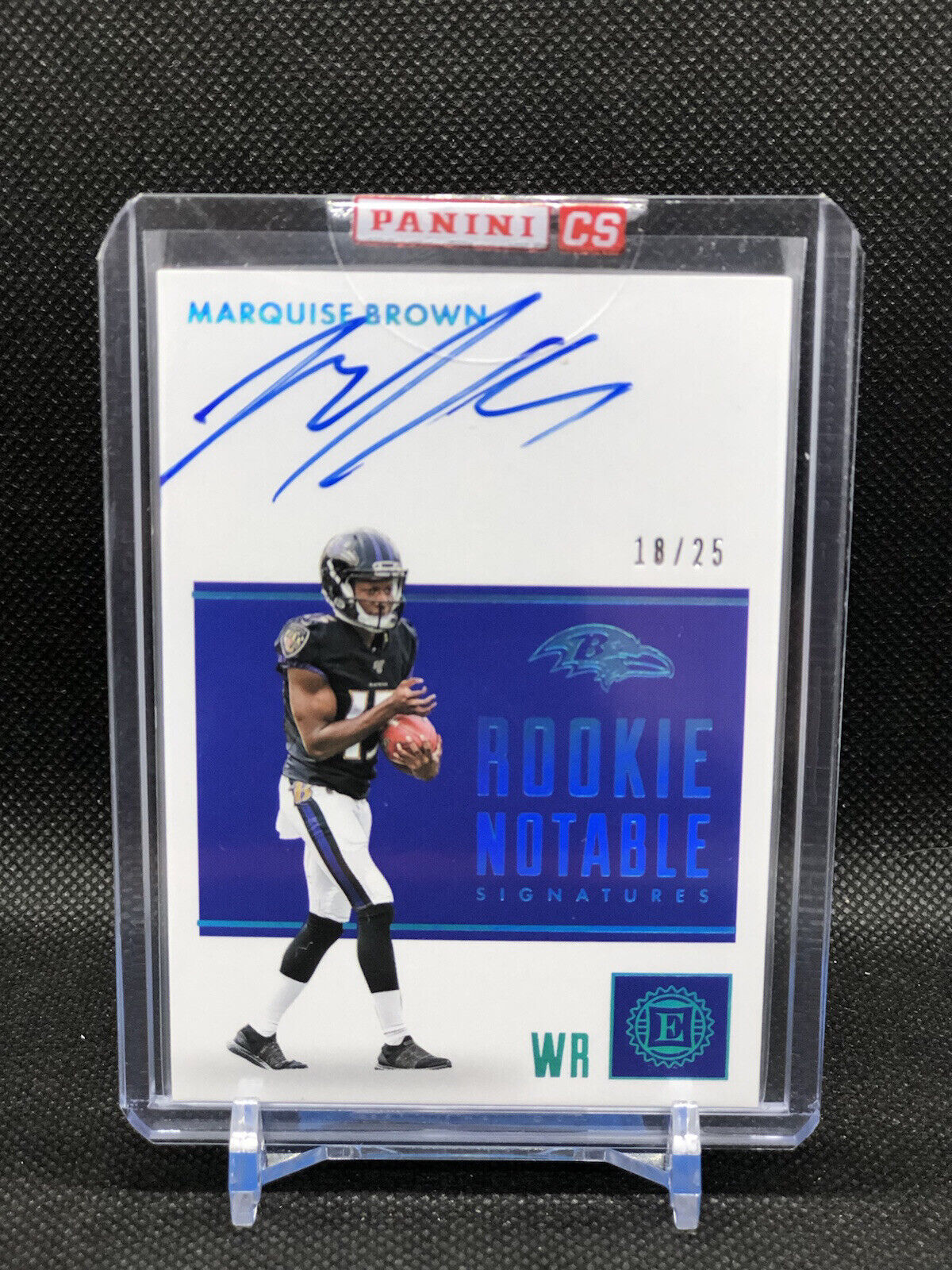 2019 Panini Encased Marquise Brown Rookie Notable Signatures on Card Auto 18/25
