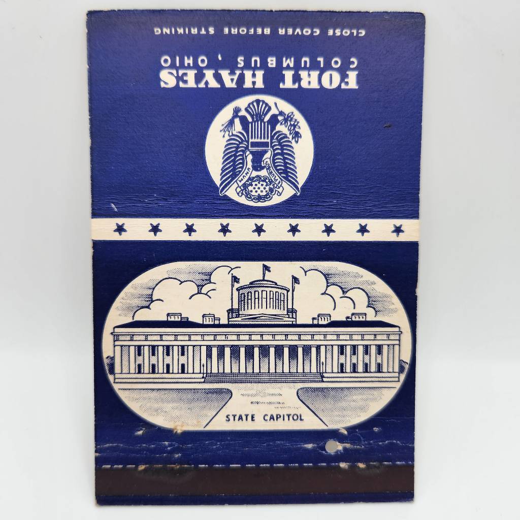 Vintage Matchbook Fort Hayes Columbus Ohio State Capitol Building 