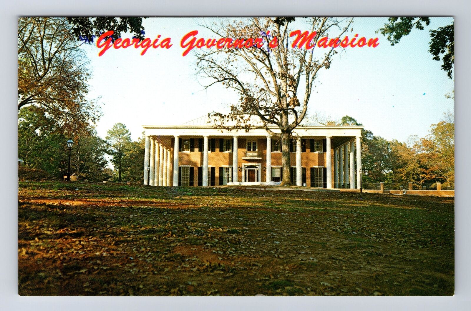 Atlanta GA-Georgia, Georgia's Governor's Mansion, Souvenir Vintage Postcard