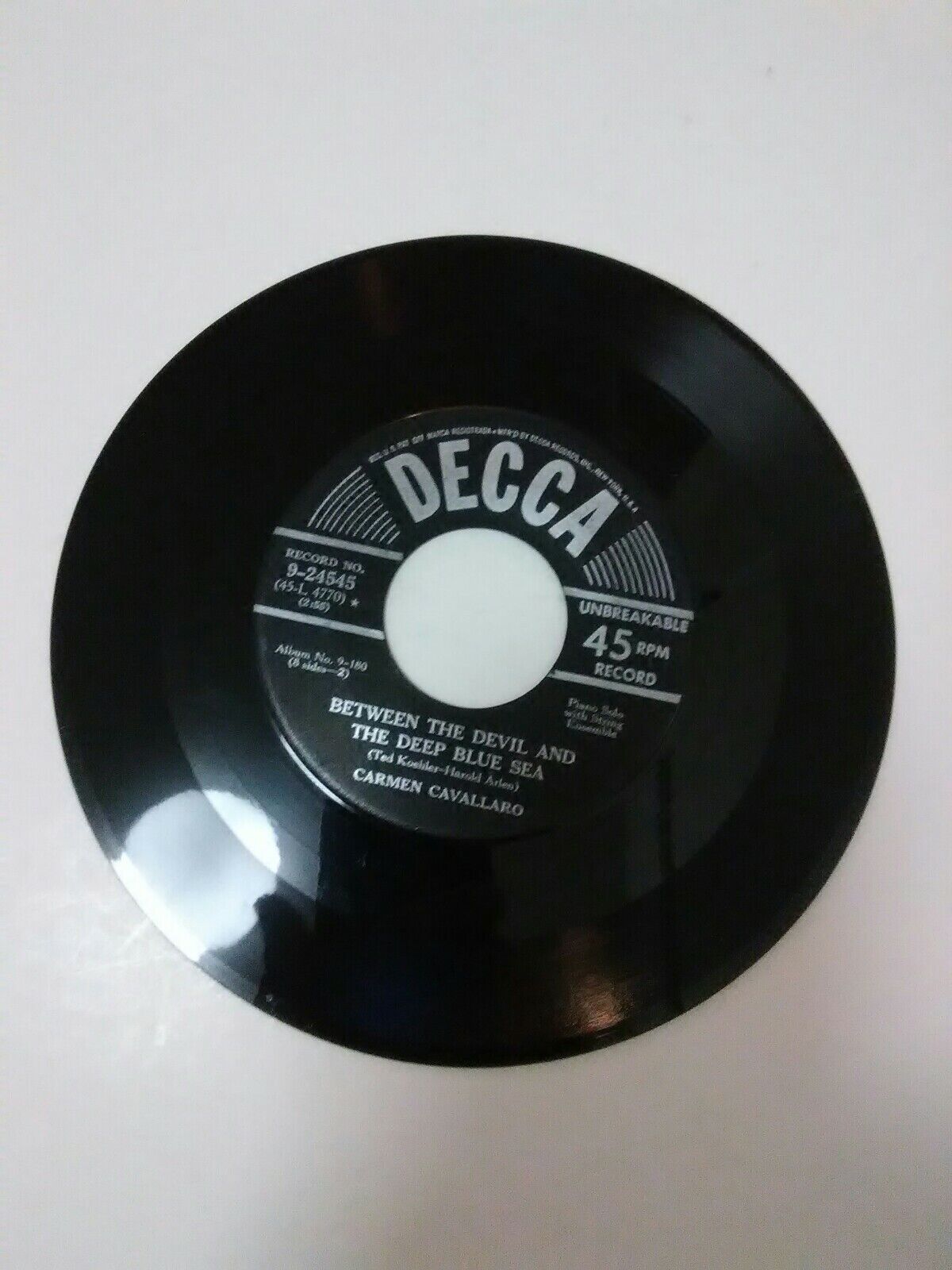 45 RPM RECORD,CARMEN CAVALLARO \