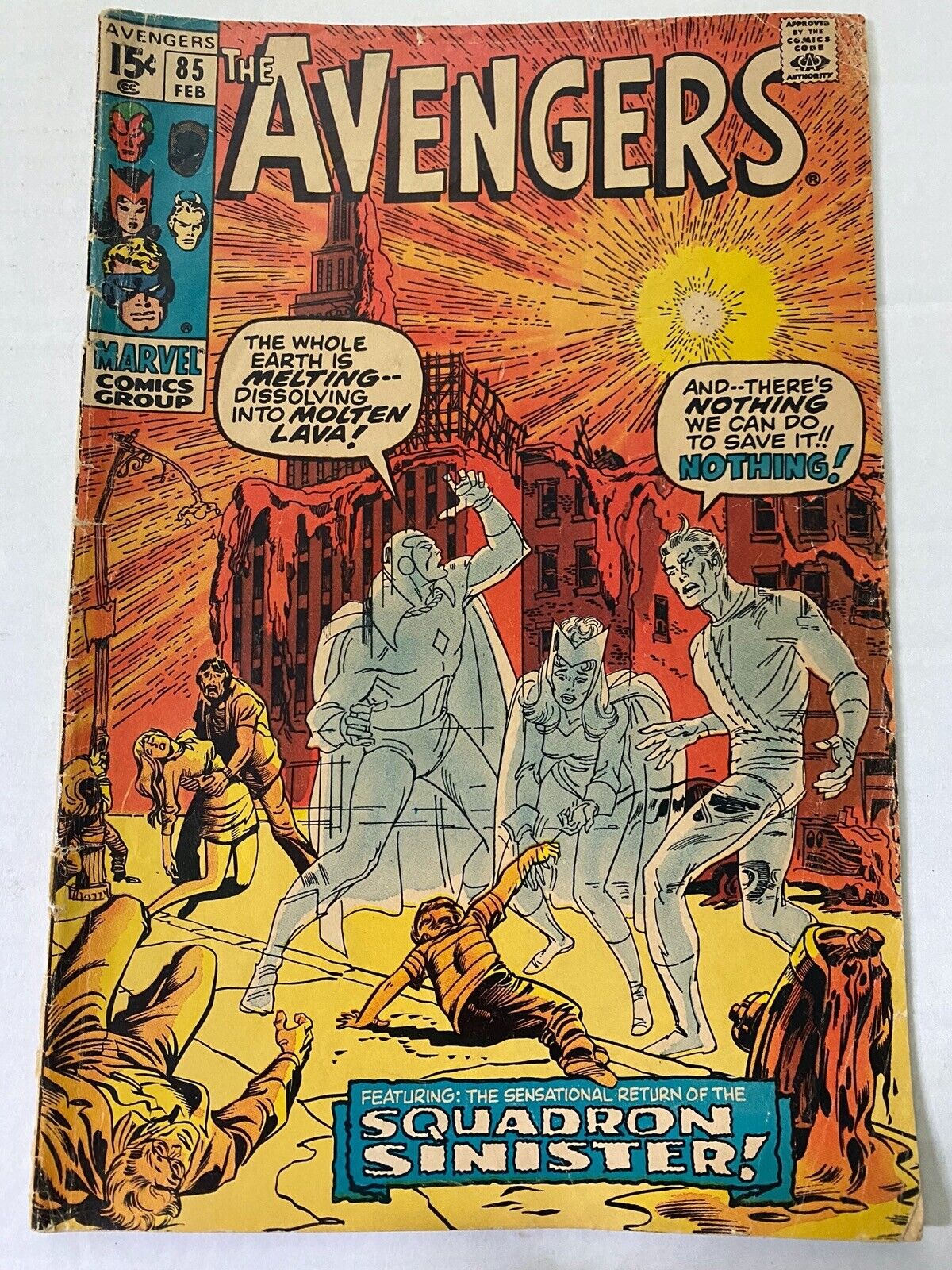 AVENGERS #85 The World is Not for Burning 1971 Squadron Supreme Marvel Comics