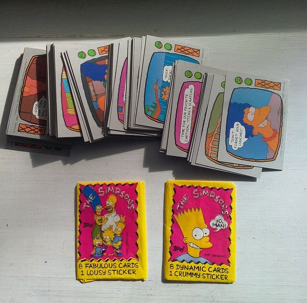 1990 Topps The Simpsons Complete Card Set 88 Cards,no  Stickers