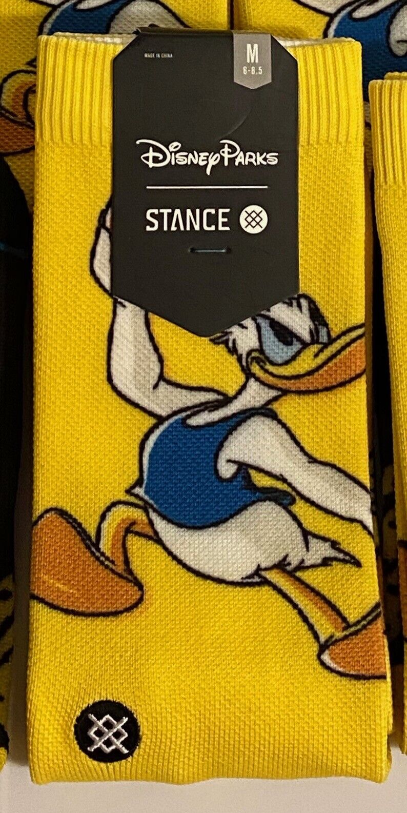 NWT Disney Parks STANCE NBA Experience Donald Duck Crew Socks Adult Medium 6-8.5