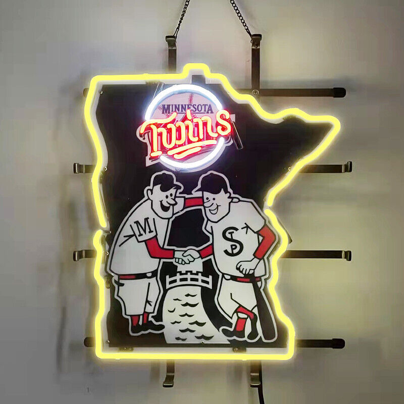 Minnesota Twins City Logo Neon Light Sign Lamp With HD Vivid Printing 20\