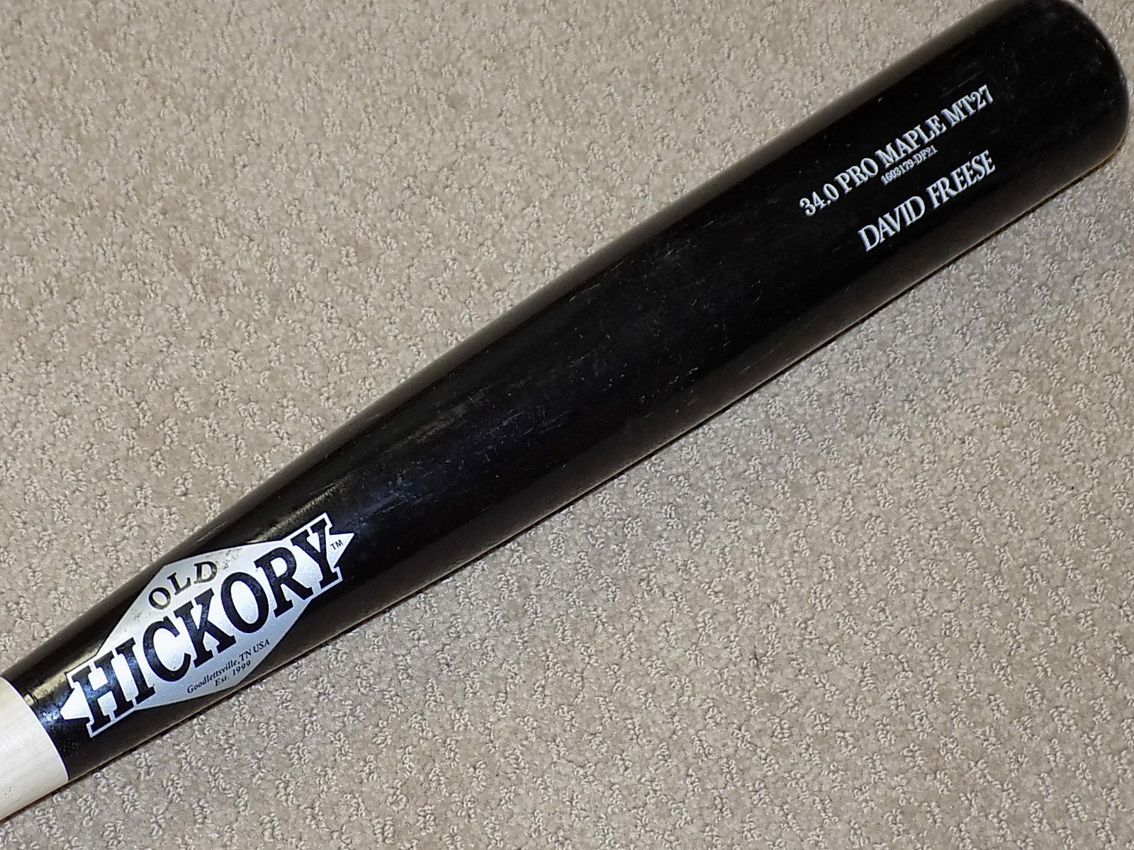 David Freese Maple Old Hickory Game Used Bat Dodgers Pirates Cardinals