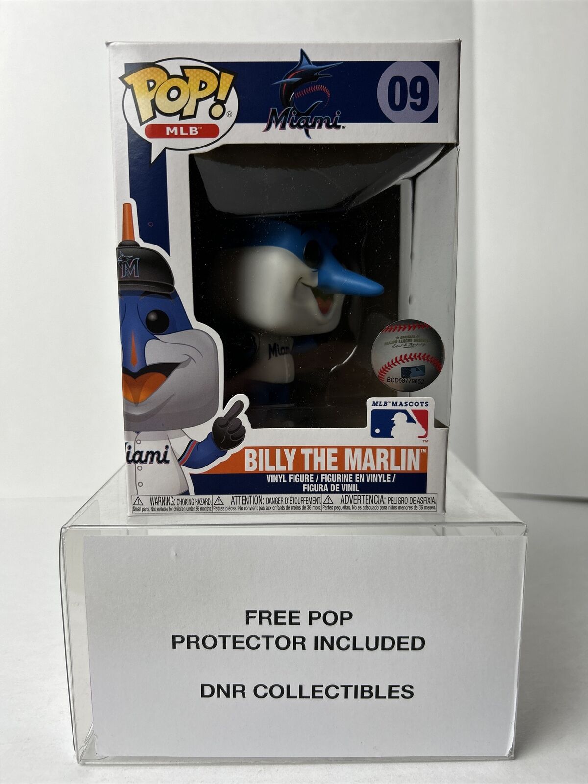 Funko Pop MLB Miami Marlins #09 Billy The Marlin Vinyl Figure W/Protector