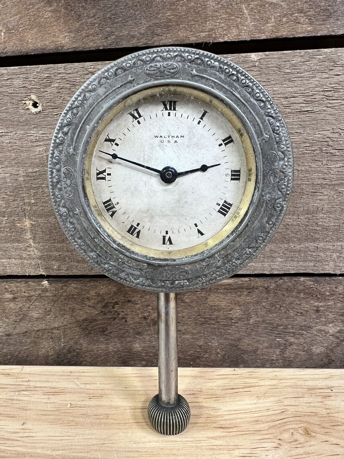 Vintage Waltham 8 Day 7J Stem Car Clock
