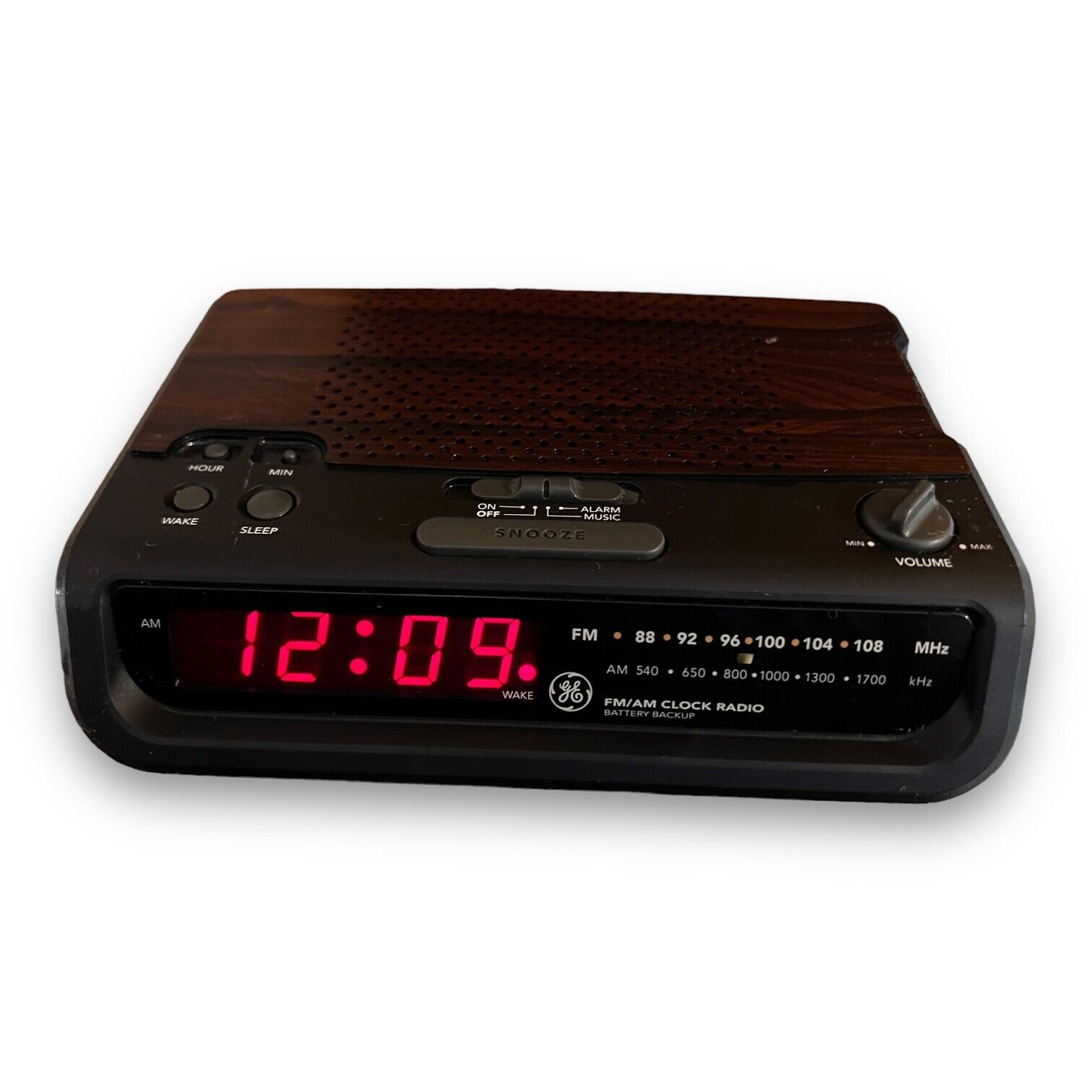 GE Alarm Clock Model: 7-4613A-AM/FM-Corded/Batt.Bkup.-Tested Works VTG