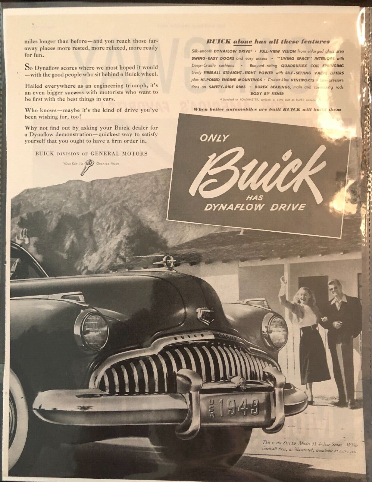 1949 Buick Roadmaster, Super Advertisement