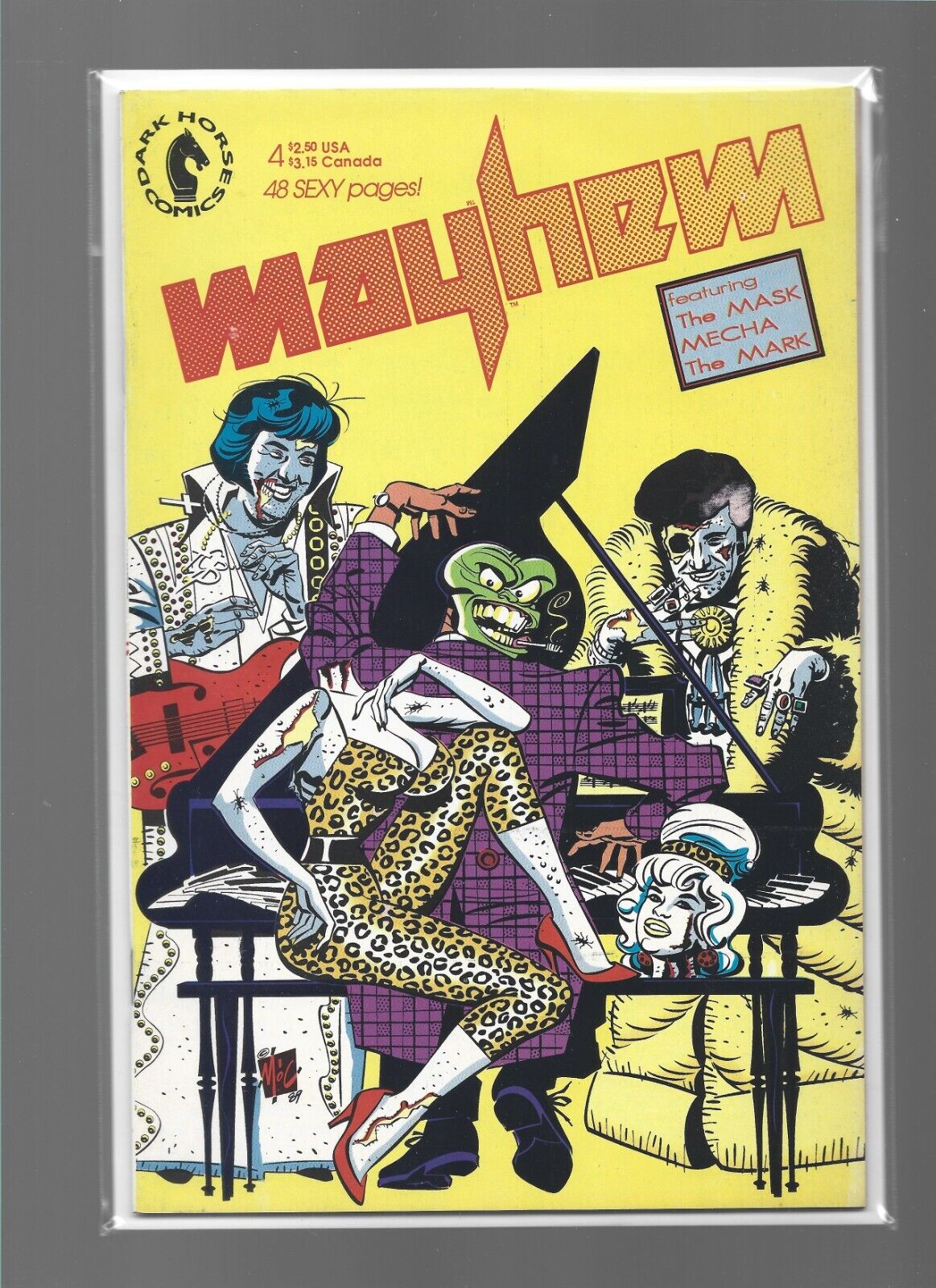 Mayhem #4 The Mask Mitch O\'Connell cover 1989 Dark Horse Comics