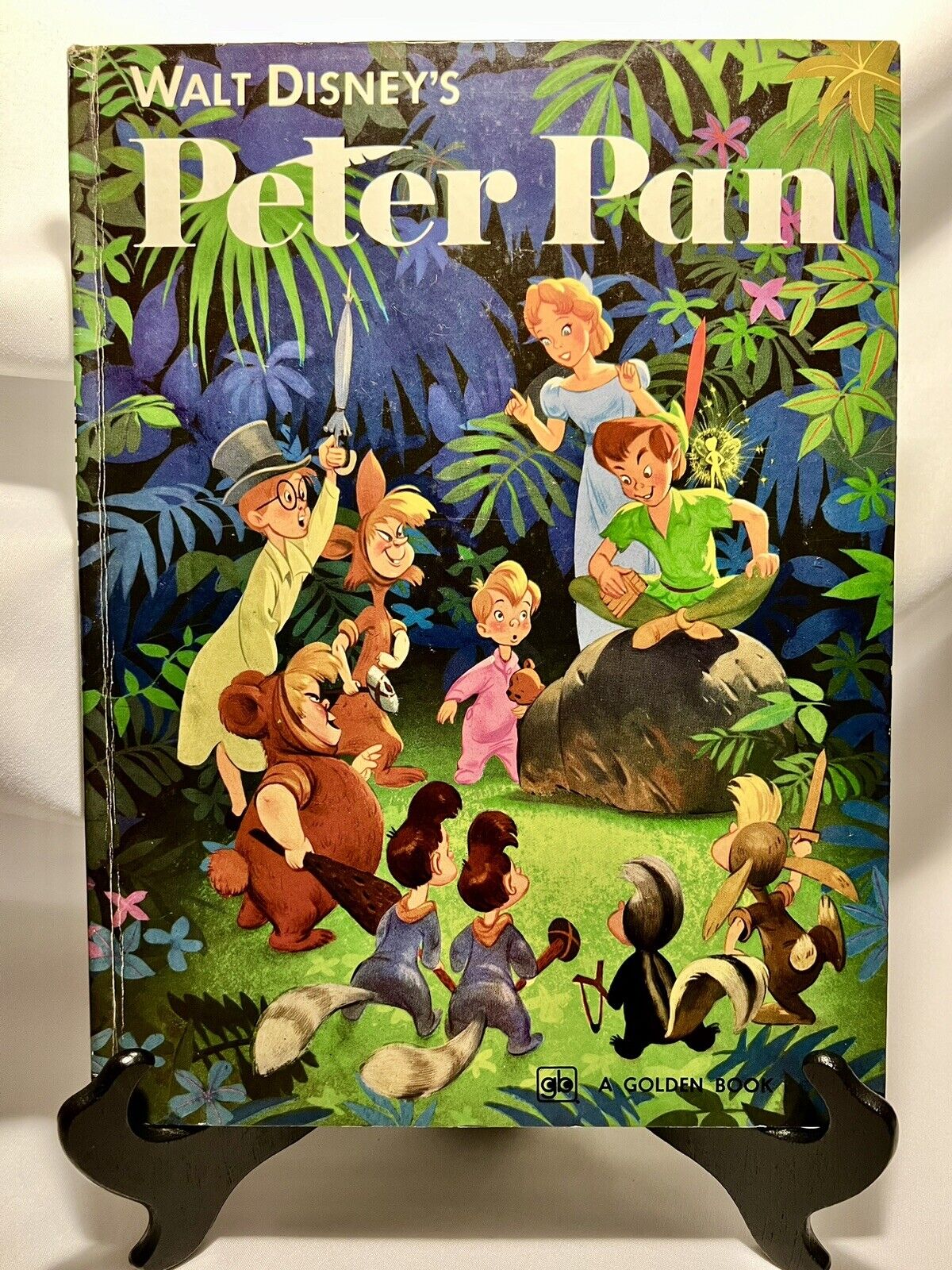 Vintage Walt Disney’s Peter Pan Large Format Book Golden Press Copyright 1952 HC