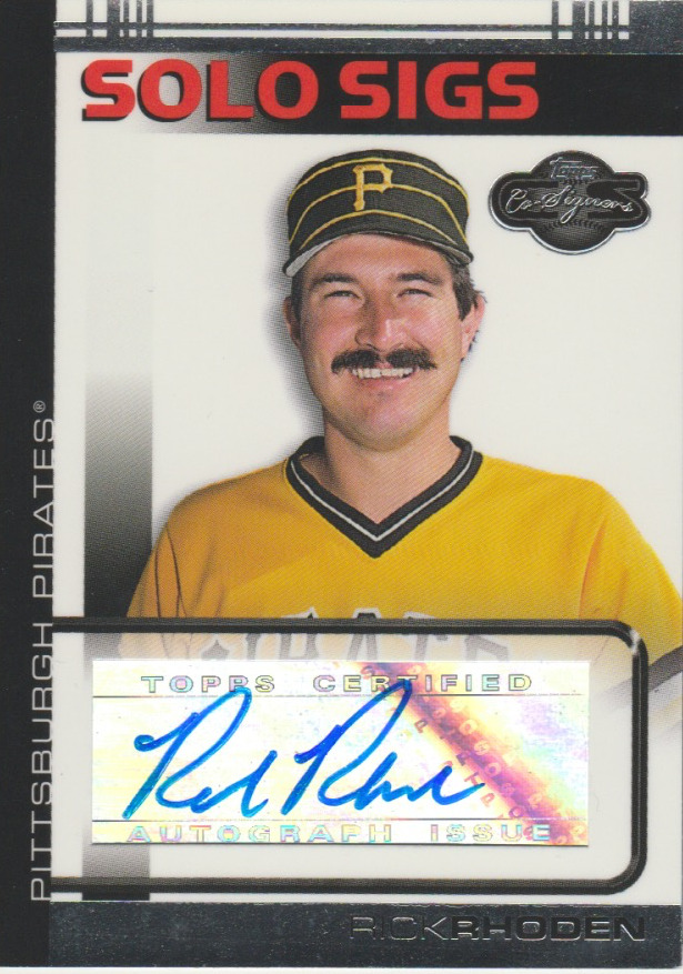 Rick Rhoden 2007 Topps Co-Signers Solo Sigs auto autograph card SS-RR