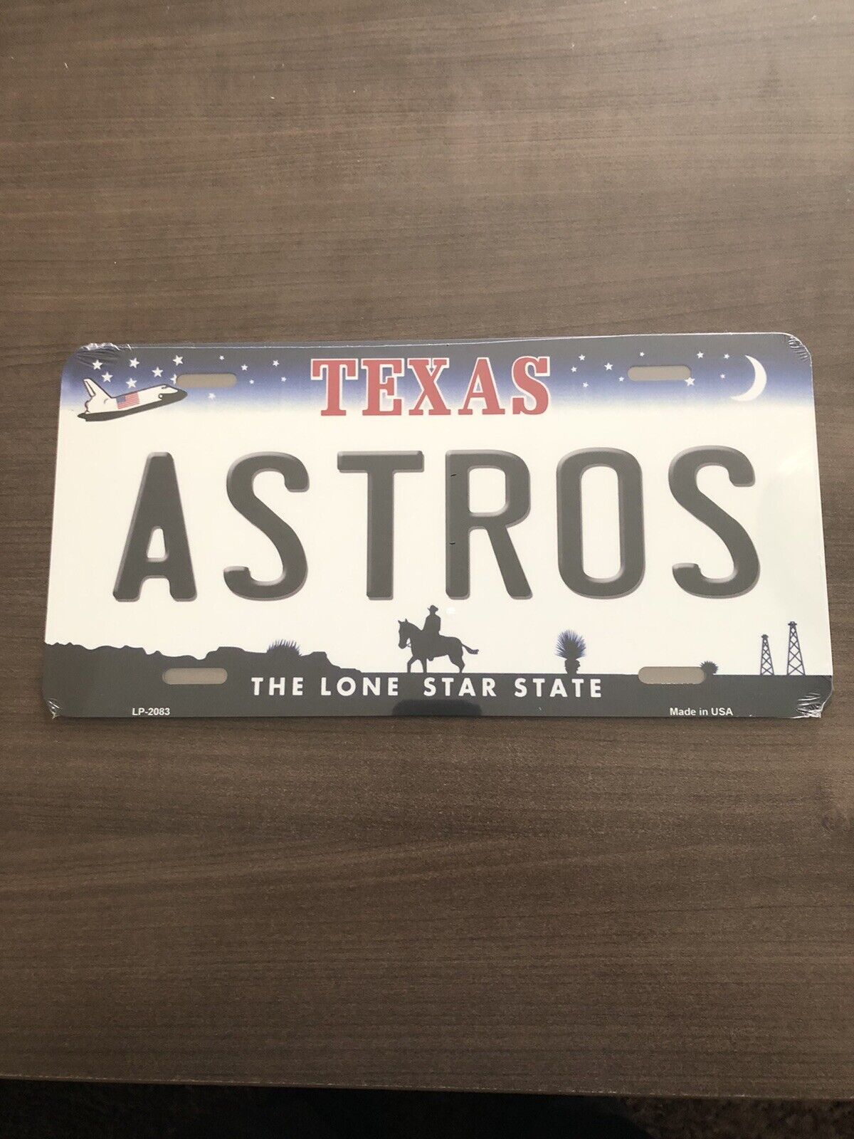 Houston Astros MLB Metal License Plate Tag. - New Made In USA