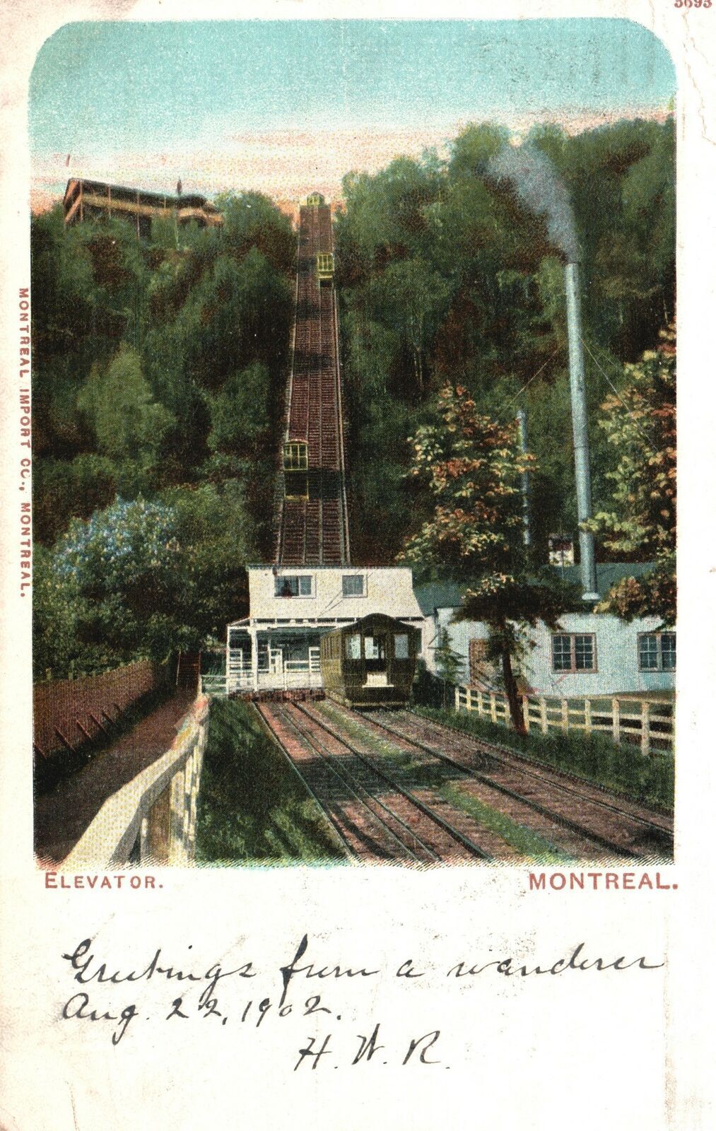 Vintage Postcard Elevator Montreal Canada Montreal Import