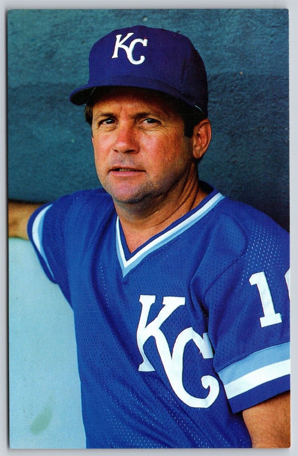 Postcard Dick Howser, Kansas City Royals Manager O61