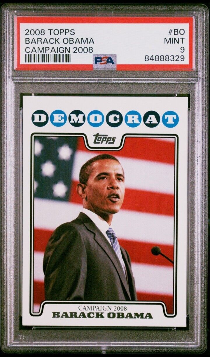 2008 Topps Barack Obama Campaign Rc PSA 9 President Democrat Rookie 