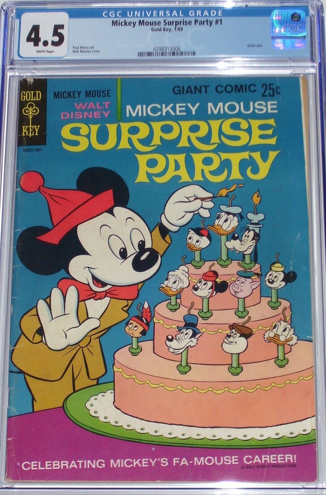Mickey Mouse Surprise Party #1 CGC 4.5 Jan 1969 Giant size