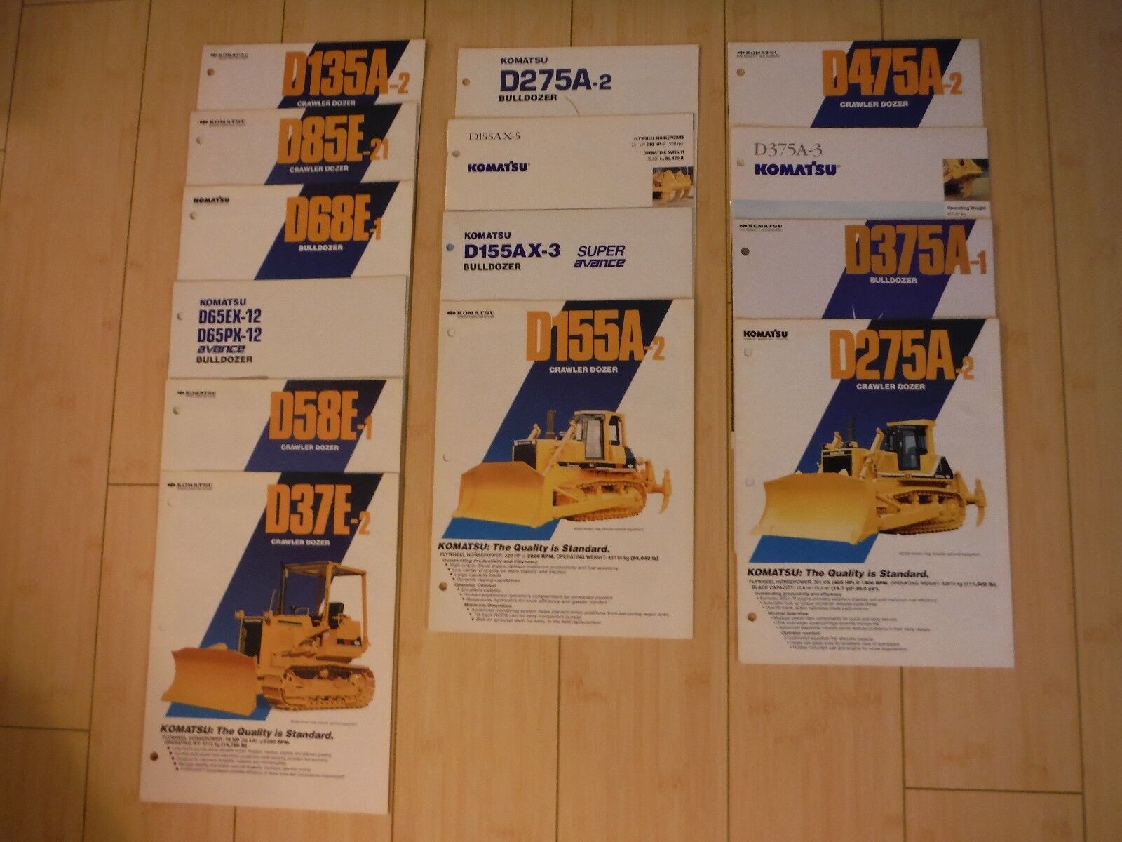 Komatsu Dozers Equipment Dealer Brochures (14) with Specifications
