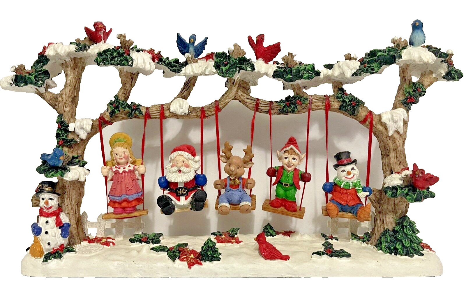 Rare VTG Jaimy Holiday Christmas Swings Anthropomorphic Kitsch W/ Box 1990\'s