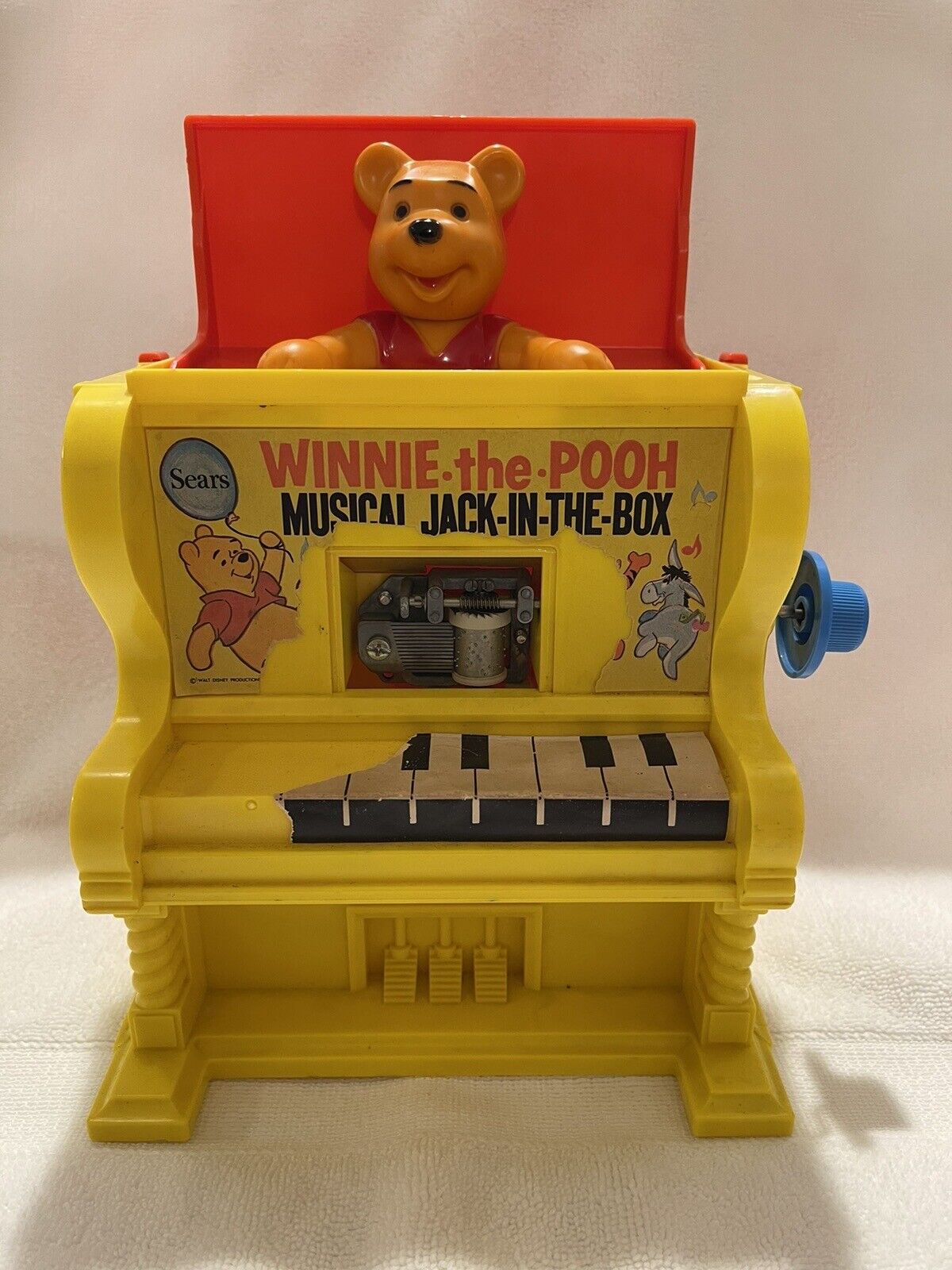 1974 Sears Winnie The Pooh Jack In The Box - VINTAGE, Works