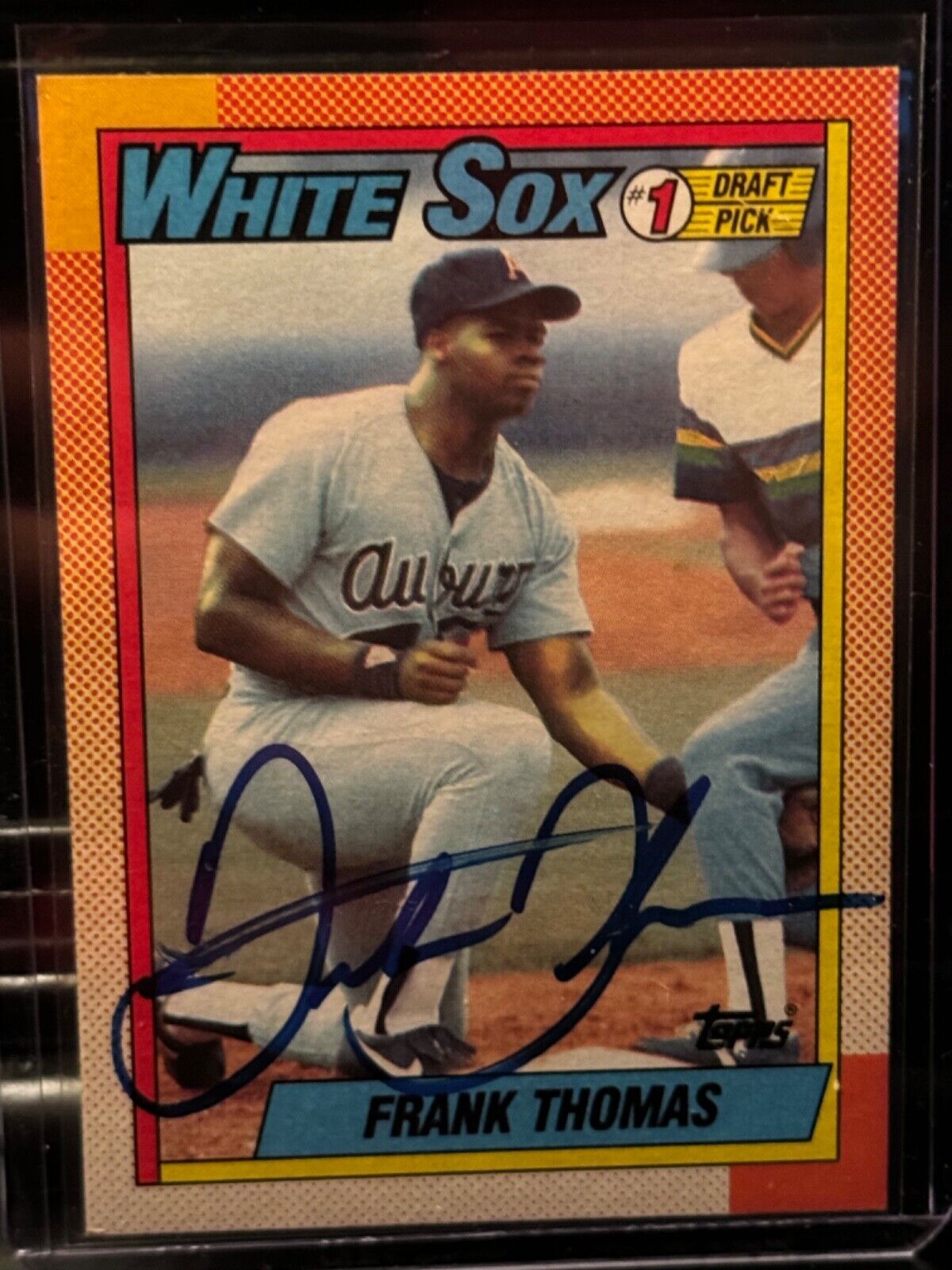 Frank Thomas Signed 1990 Topps RC  (ON CARD AUTO)