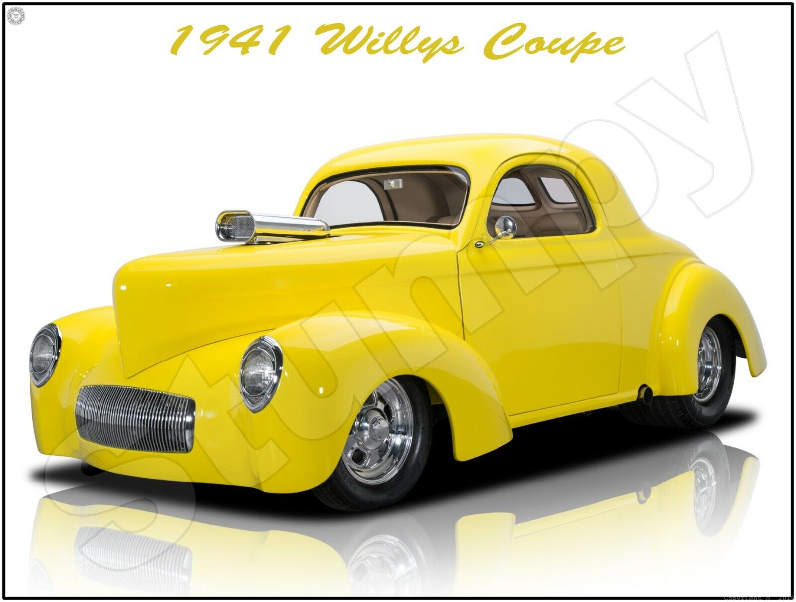 1941 Willys  Coupe Metal Sign 9\