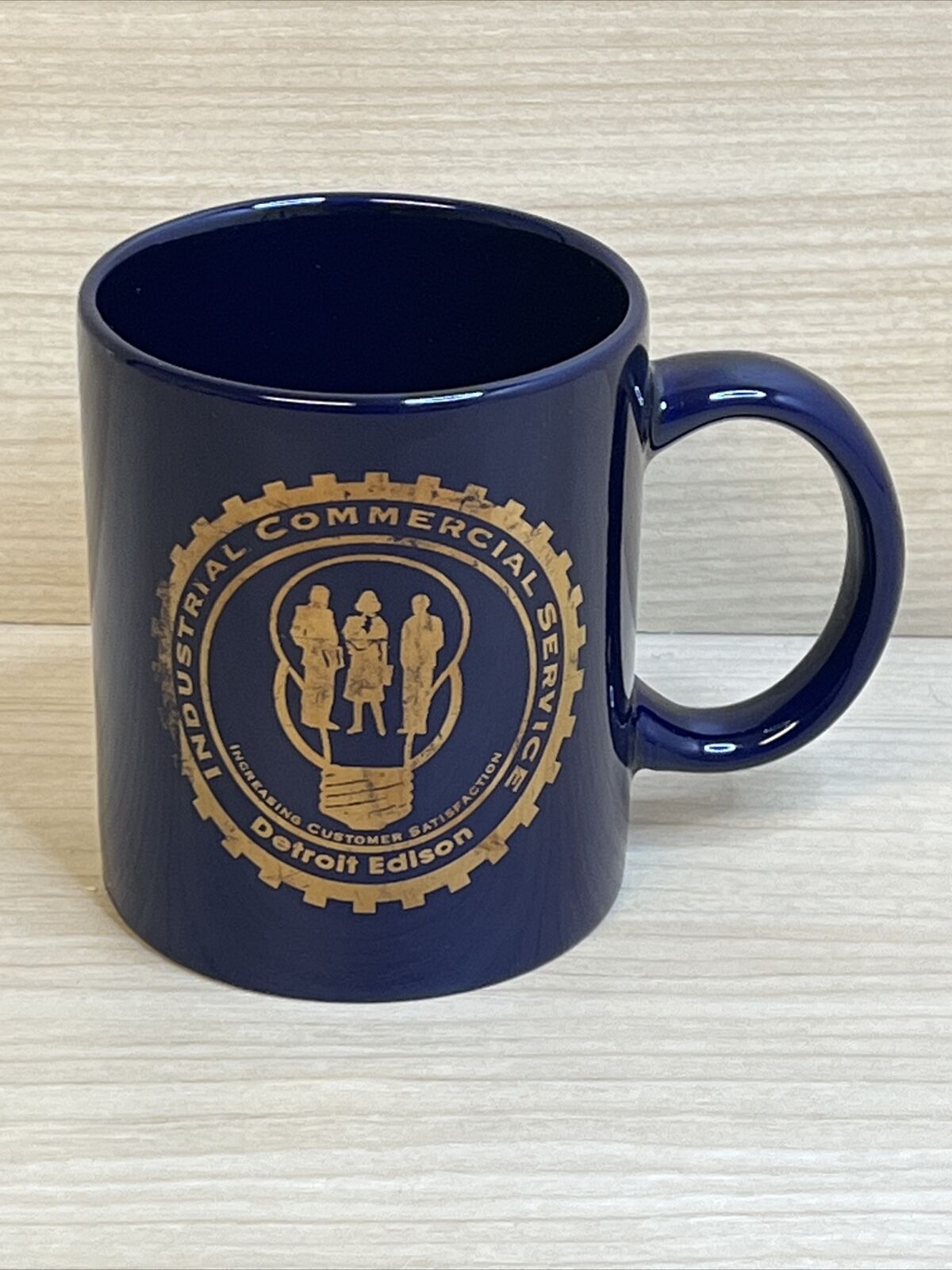 Detroit Edison Blue Gold Coffee Mug Cup Industrial Commercial Service