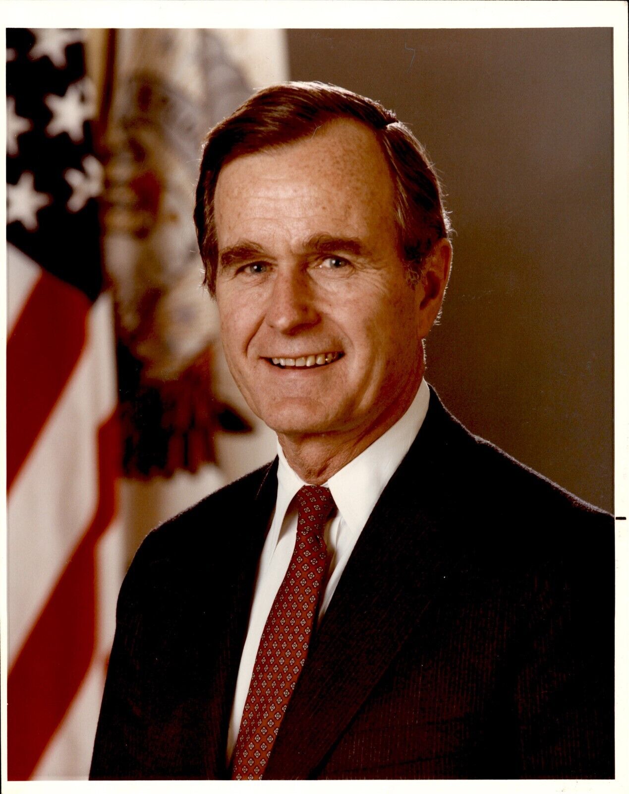 BR24 Rare Vintage Color Photo GEORGE HW BUSH Republican President Politician