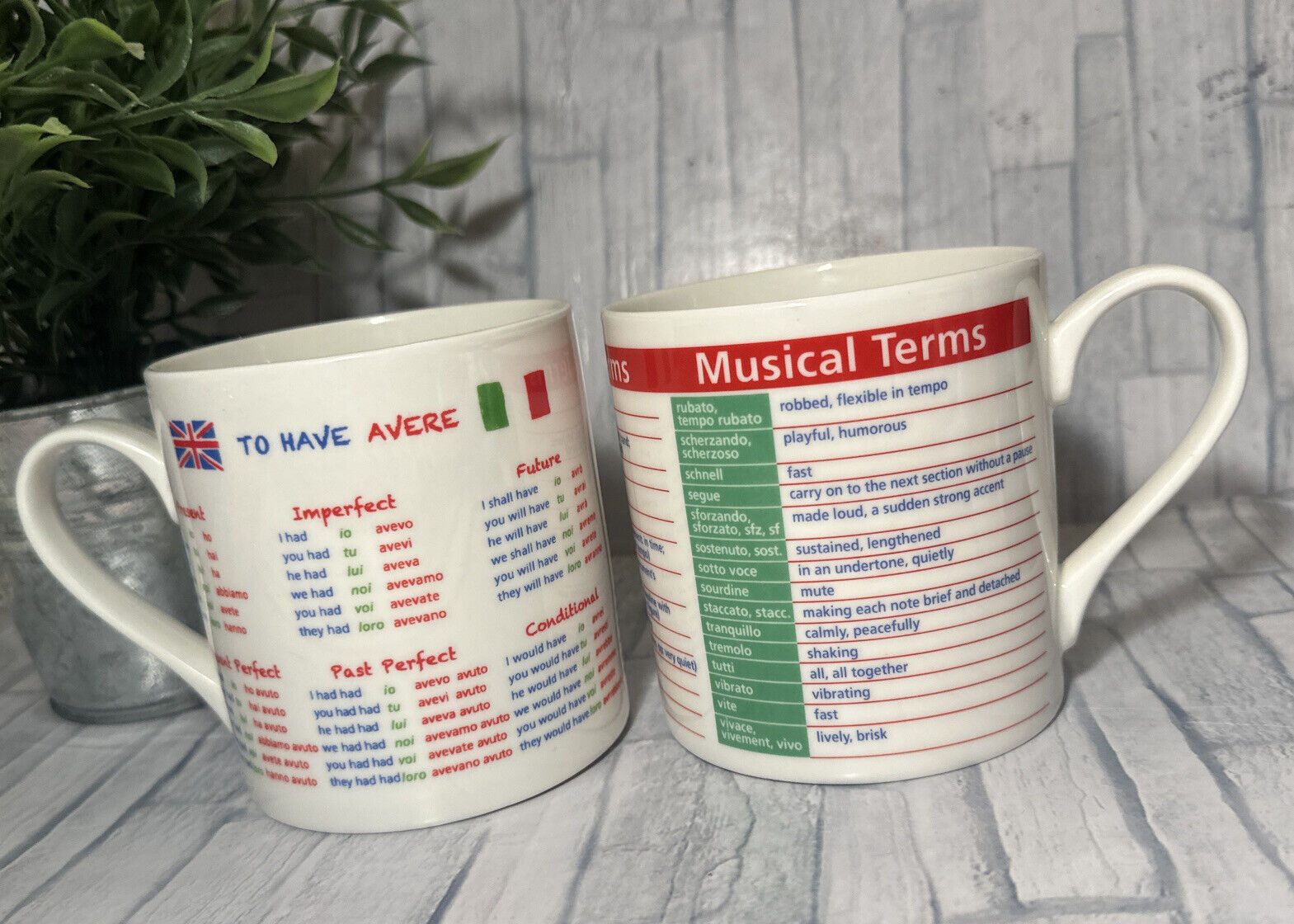 McLAGGAN SMITH MUSICAL TERMS  & FRENCH Terms 2/Mugs Bone China Mug