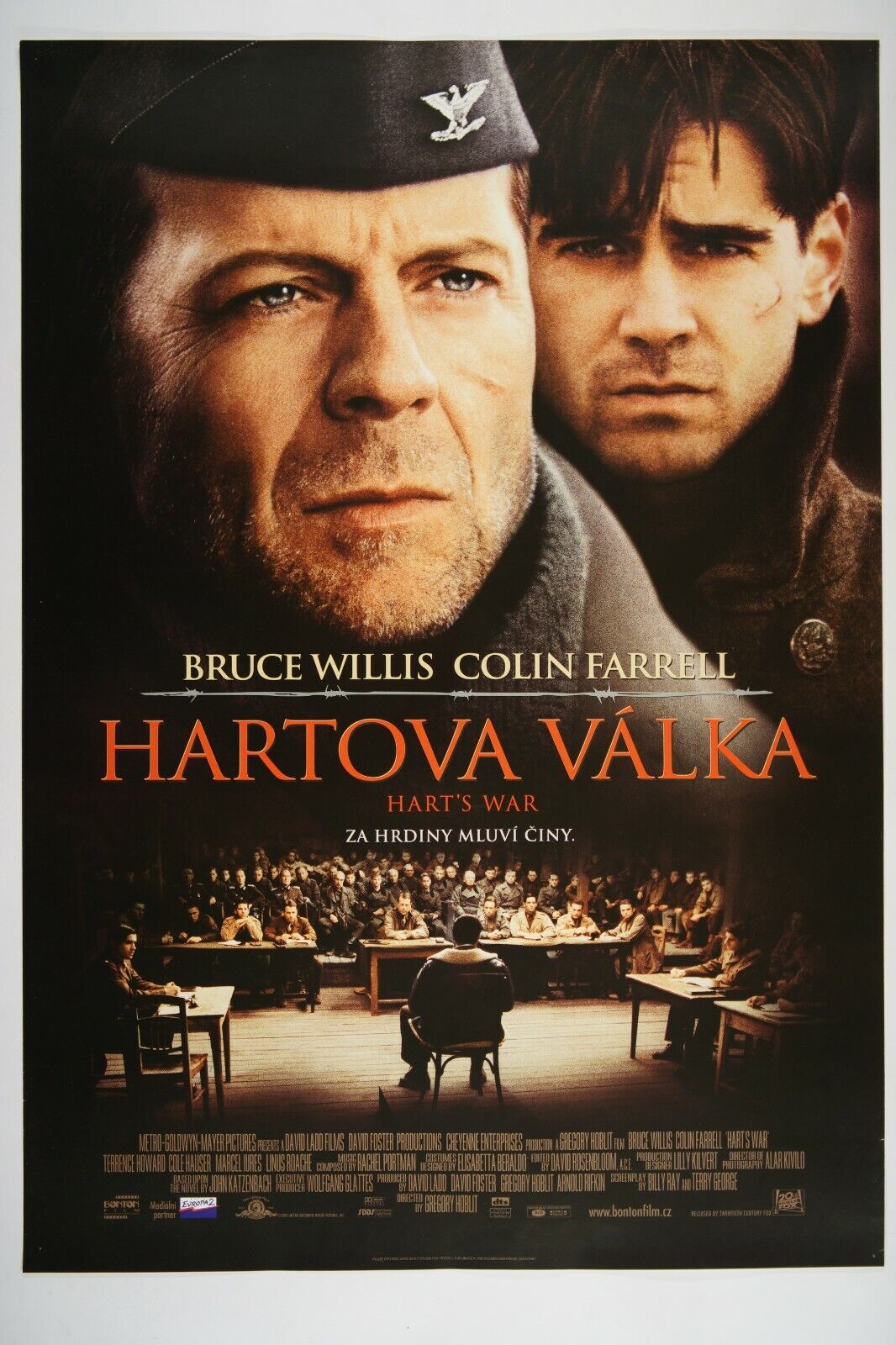 HART'S WAR 23x33 Original Czech movie poster 2002 BRUCE WILLIS, COLIN FARRELL