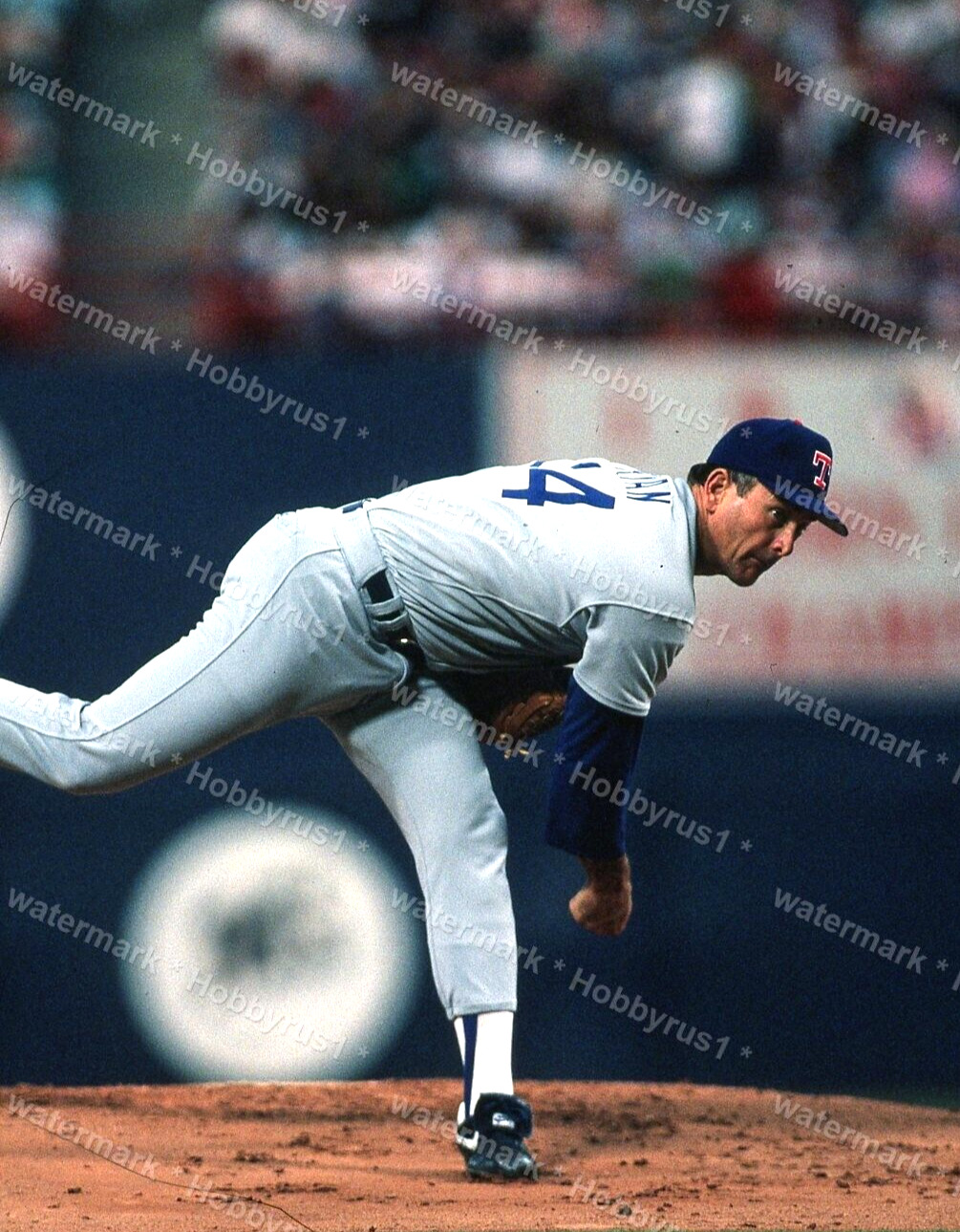 Nolan Ryan TEXAS RANGERS MLB Baseball 2001 Original 35mm Photo Slide