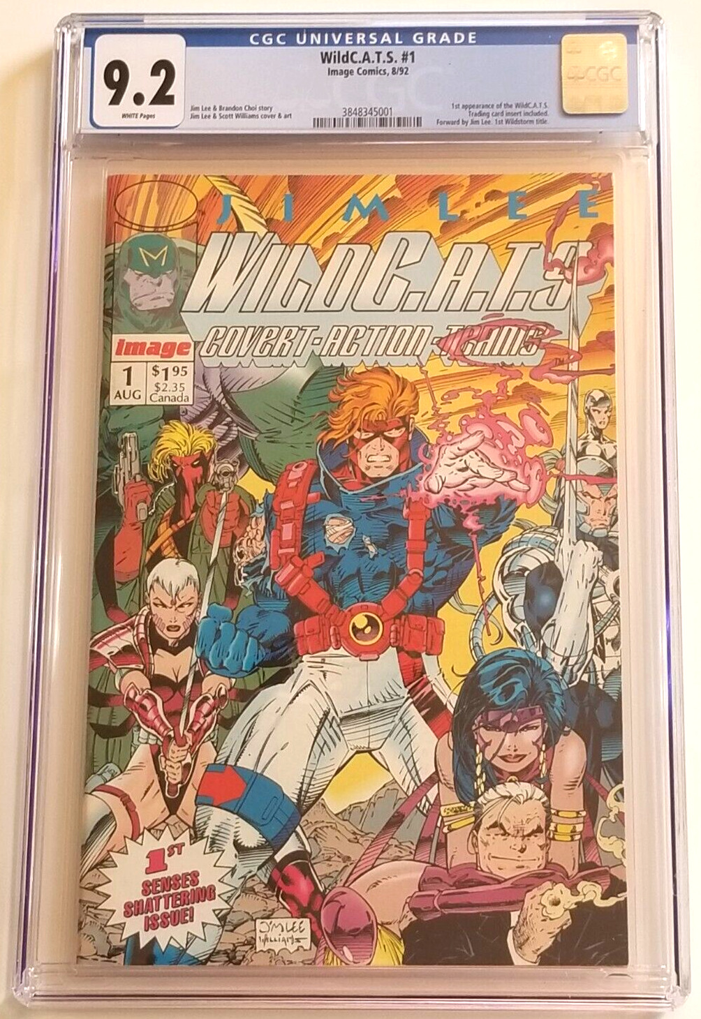 WildC.A.T.S Issue #1 CGC 9.2 N Mint-, 1st Appearance, Card Included, Image