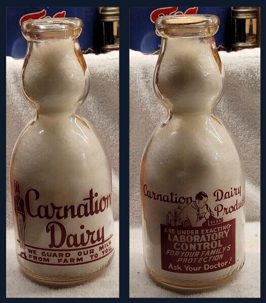 Nice CARNATION DAIRY CREAM TOP GUARD YOUR HEALTH w SOLDIER & INSPECTOR QUART ACL