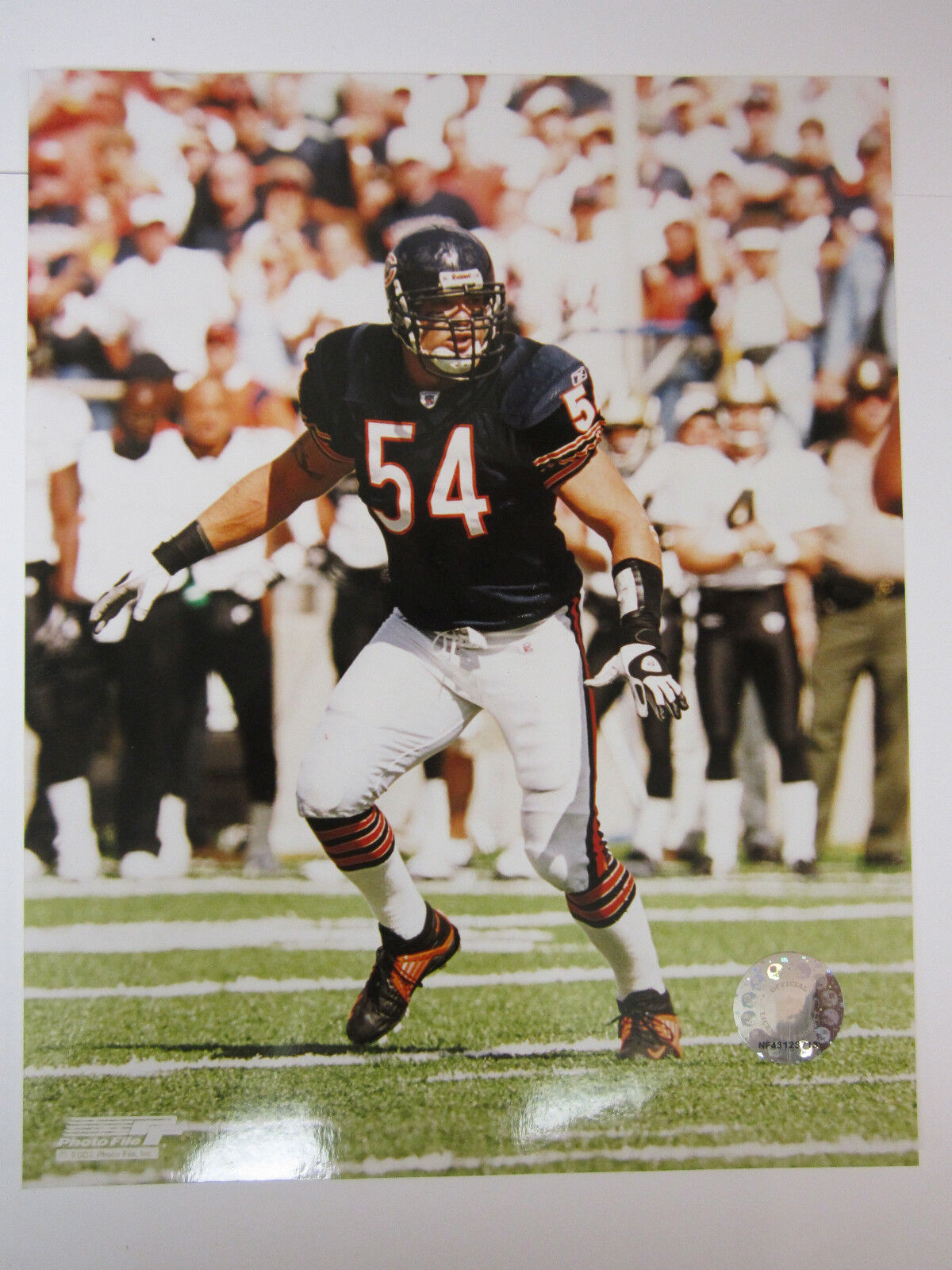 NFL BRIAN URLACHER CHICAGO BEARS LICENSED PRODUCT WITH HOLO AND SERIAL NUMBER