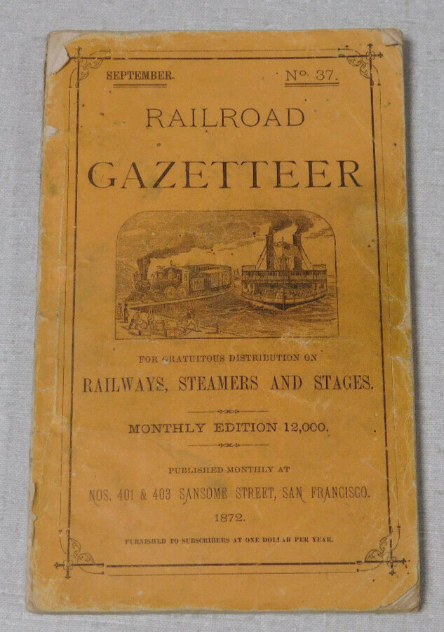 1872 Railroad Gazetteer September #37