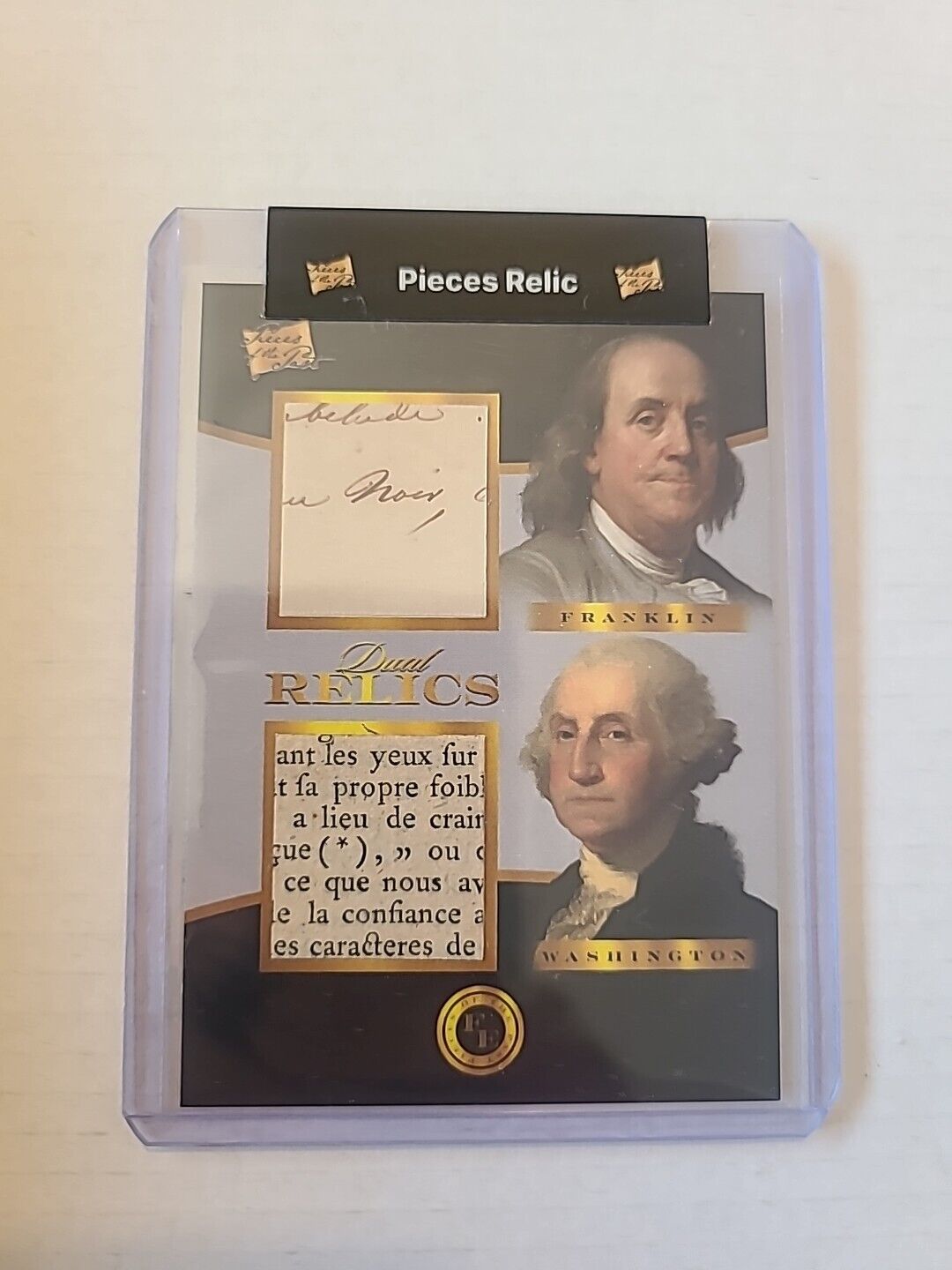 2023 Pieces of the Past George Washington Franklin Handwritten Relic Card