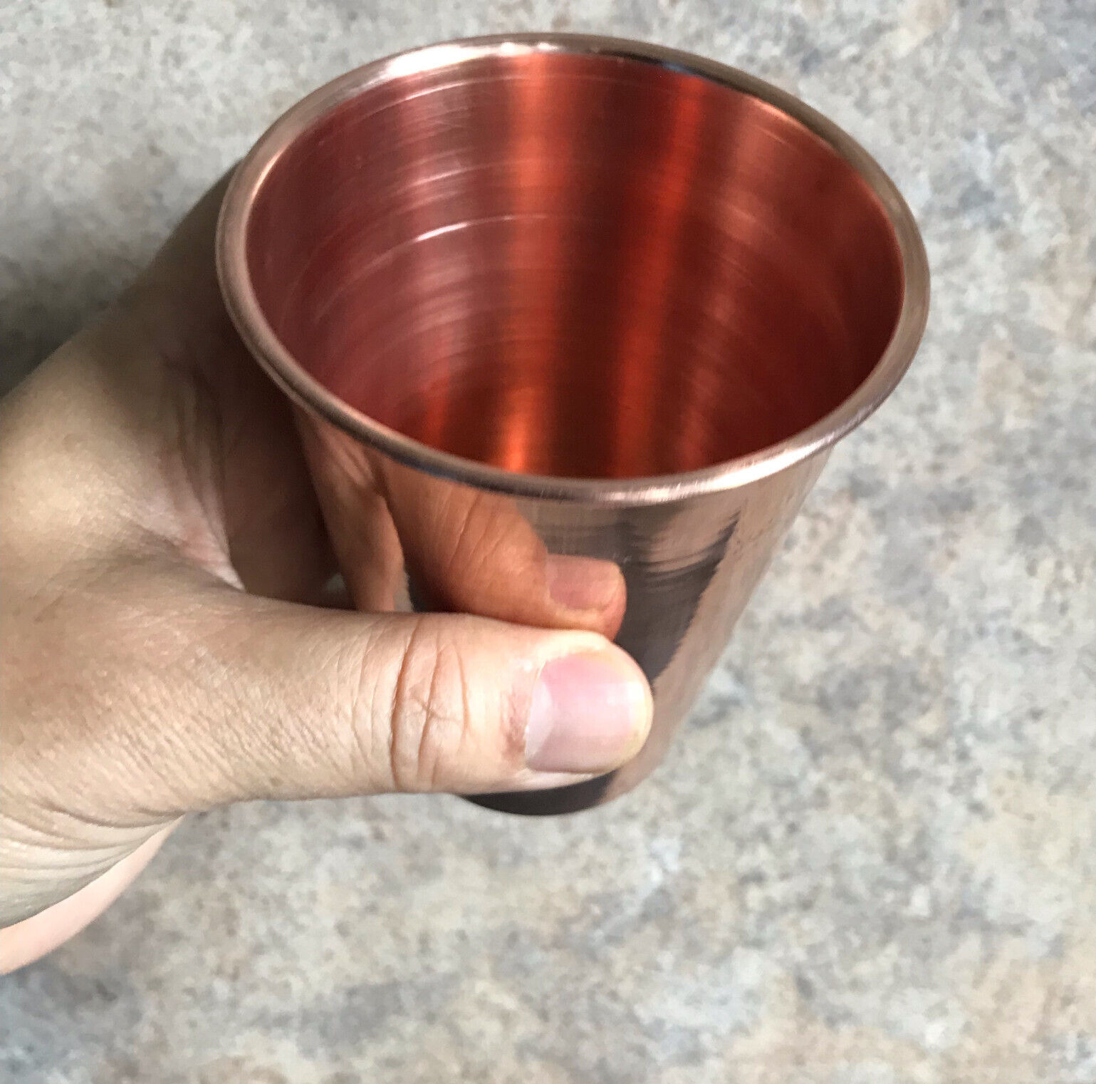 Genuine Copper Water Drink Cup Pure Solid ship from USA to USA only