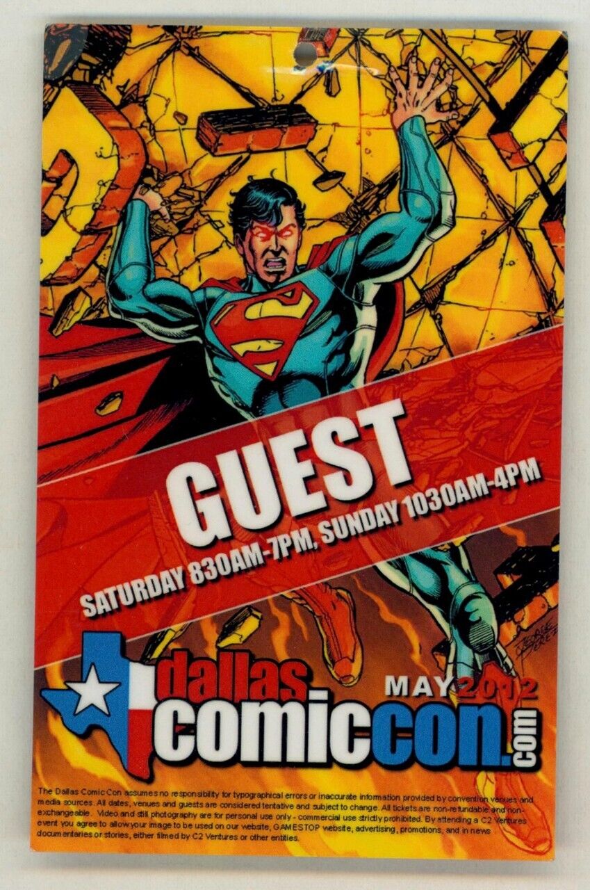 George Perez Collection ~ 2012 Dallas Comic Con Superman #1 New 52 Art Badge