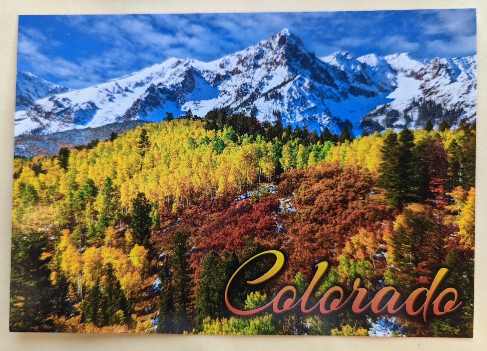 Postcard CO: Mount Sneffels, Colorado.
